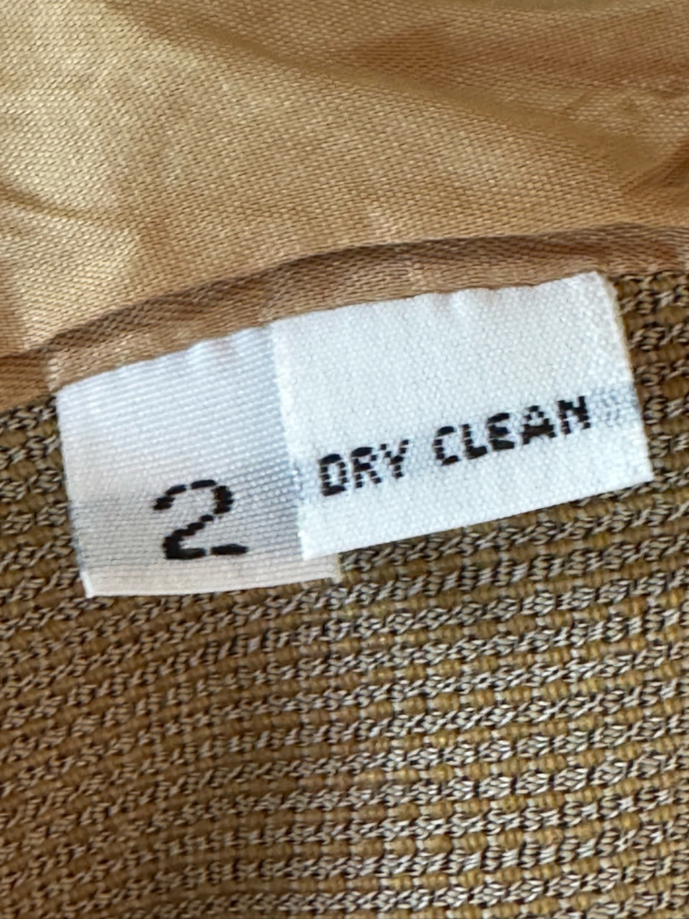 Calvin Klein VTG Linen Blend Mid Length Lightweight Classic Blazer Tan USA Sz 2 - Picture 6 of 10